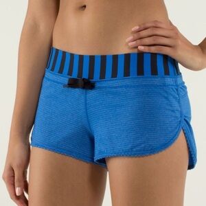 Lululemon Bhakti Yoga Short Heathered Baroque Blue Speed Short